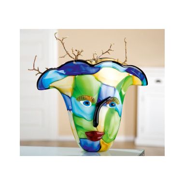 Vase Visage VISO en Verre 22x37xH31 cm