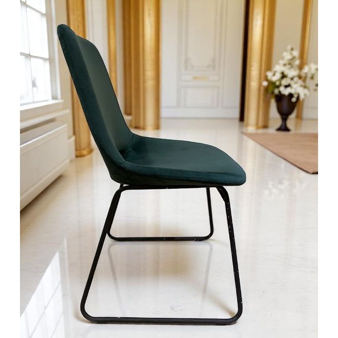 Chaise BUBBLE Velours Sapin 48x52xH87cm