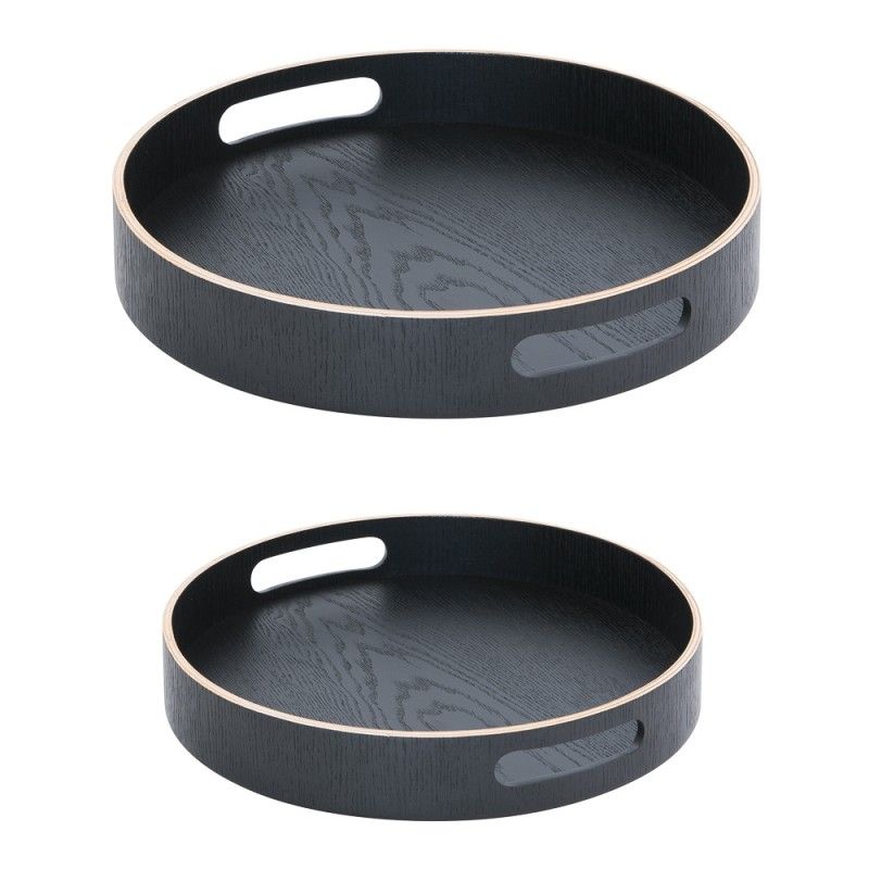 PLATEAU ROND NOIR 40