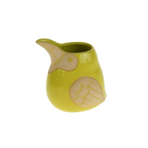 Petit pot Birdy vert/jaune 14x11xH15 cm