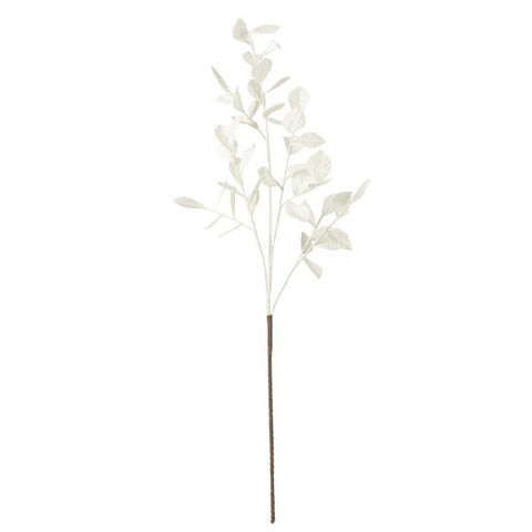 BRANCHE FEUILLES EVA BLANC 30x30x132cm