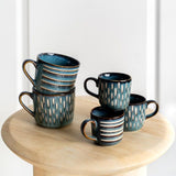 Coffret 4 Mugs HELSINKI Bleu 44CL