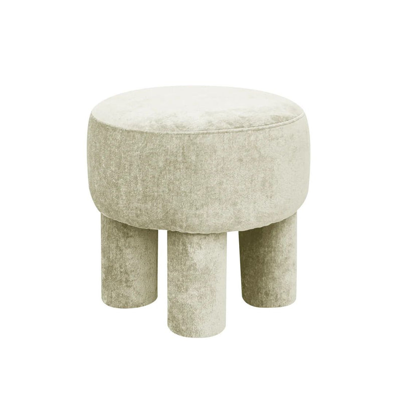 Pouf BORLANO Beige Ø43h42cm