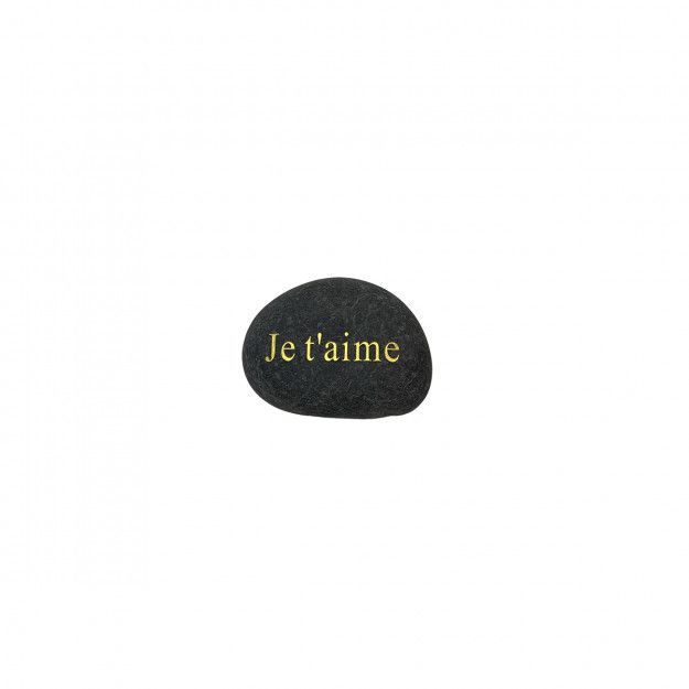 GALET NOIR JE T'AIME