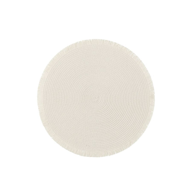 SET DE TABLE ROND PAPIER BLANC 38x38cm