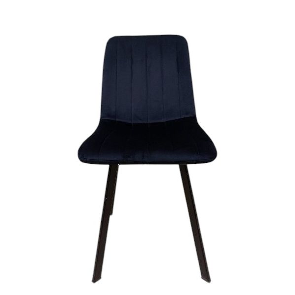 Chaise THER Velours Bleu/Noir 45x50xH87cm