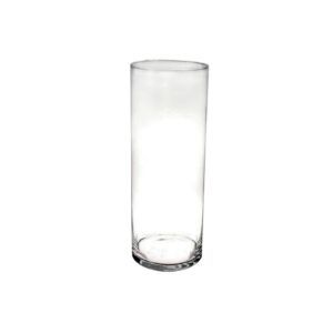 Vase en verre long cylindrique 15x40cm