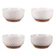 Coffret 4 coupelles jaspe beige 12 cm