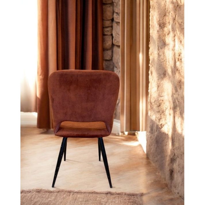 Chaise ROMA Velours Fox 48x50xH82cm