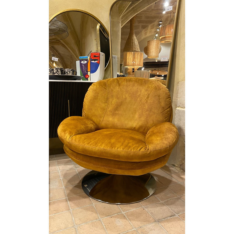 Fauteuil IZOP velours Gold