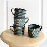 Coffret 4 Mugs HELSINKI Bleu 44CL