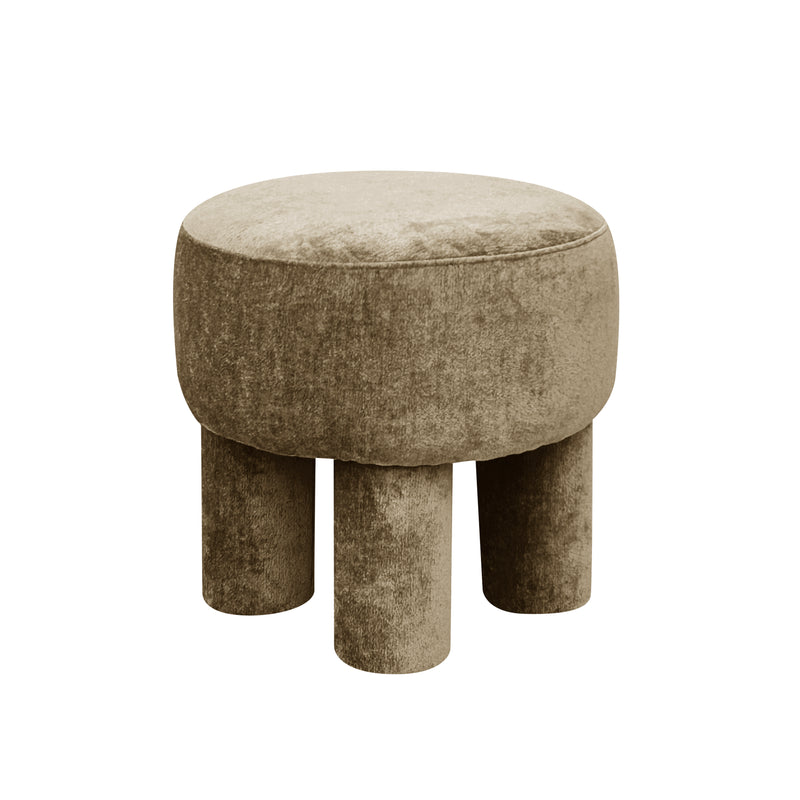 Pouf BORLANO Taupe d43h42cm