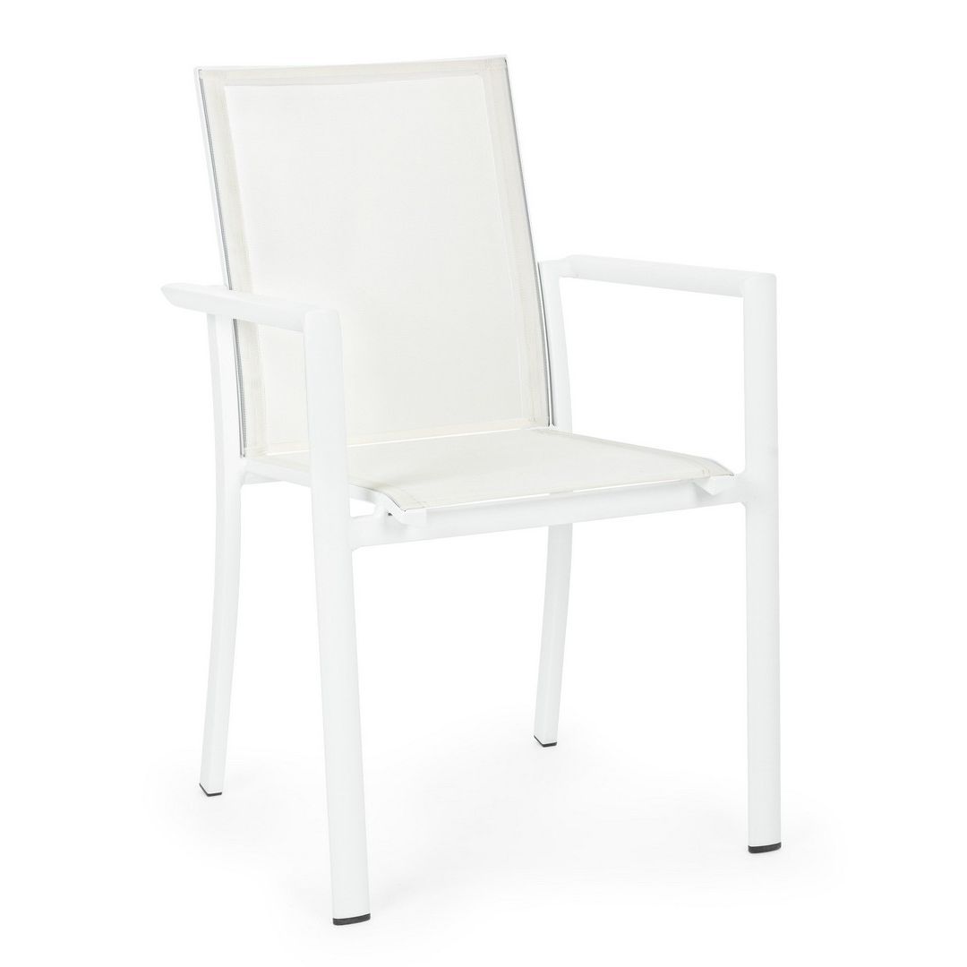 Fauteuil d'extérieur KONNOR Blanc 56x60xH88cm