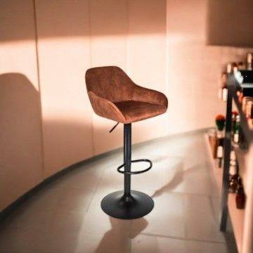 Tabouret de bar SOMAN velours Fox 51x51xH107cm
