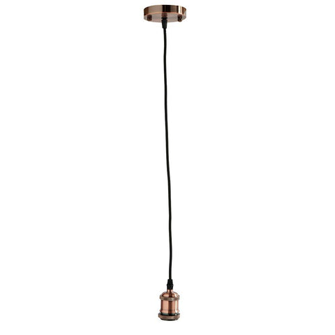 Suspension Douille Métal Coloris Cuivre 150 cm E27