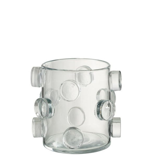 VASE PEBBLES VERRE 21.5x21.5x20.5cm