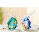 Glasart Figure poisson en verre multicolore 14x14cm