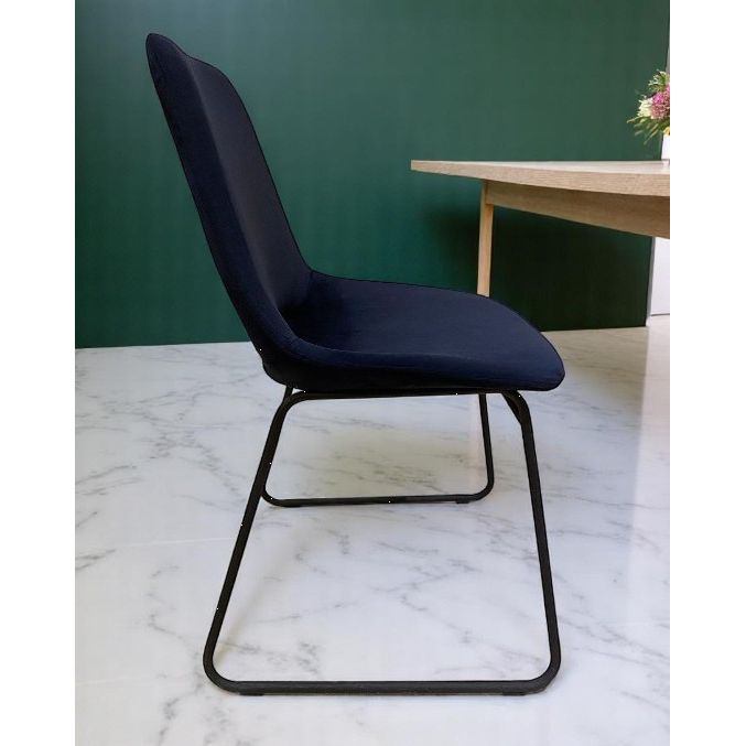 Chaise BUBBLE Velours Noire 48x52xH87cm