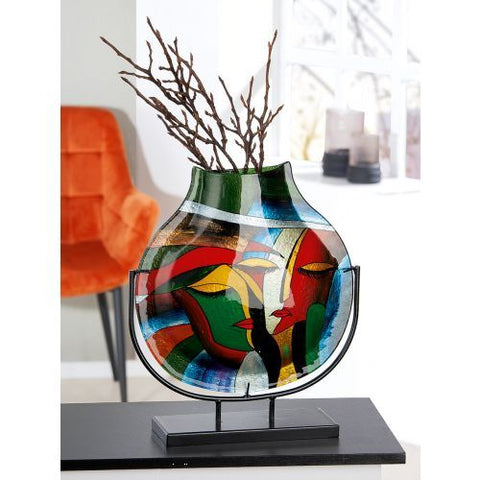 Vase Visage ventru VERO Multicolore 10x34.5xH38 cm