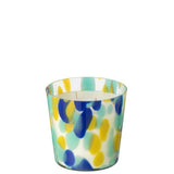 BOUGIE SENTEUR NOA BLEU/JAUNE 13x13x13cm