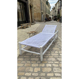 Transat BONIFACIO blanc 190x70xH37cm