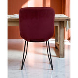 Chaise BUBBLE Velours Burgandy 48x52xH87cm