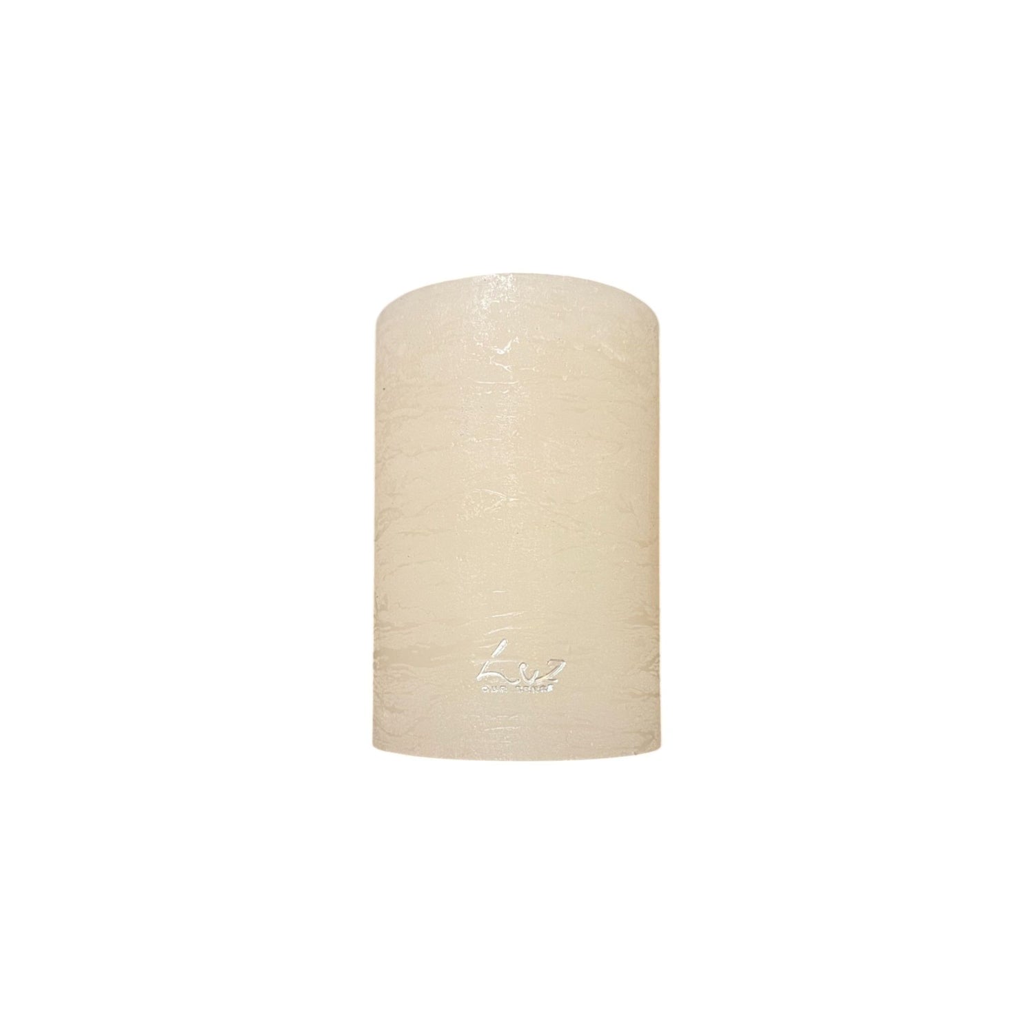 Bougie Rustique Blanc Asperge Ø7xH10 cm