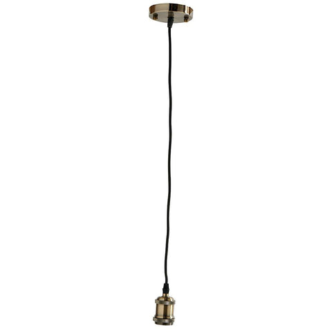 Suspension Douille Métal Coloris Bronze 150 cm E27