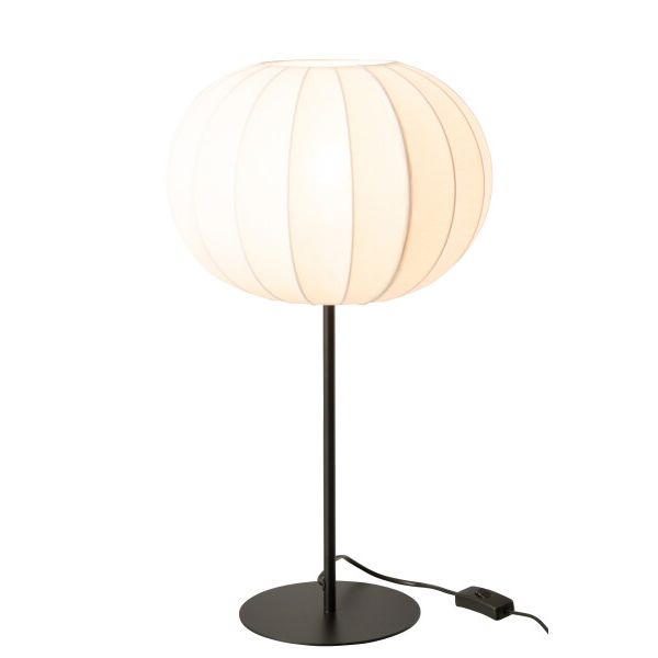 LAMPE LANTERNE METAL/TEXTILE 30x30x53.5cm