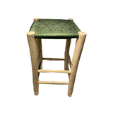 Tabouret de bar CALVI kaki 40x40xH70cm