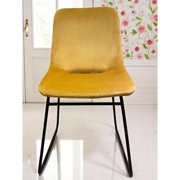 Chaise BUBBLE Velours Gold 48x52xH87cm