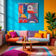 Tableau BROTHES 135x135cm