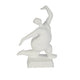 Statue femme main levée en résine blanche 18x9xH26 cm