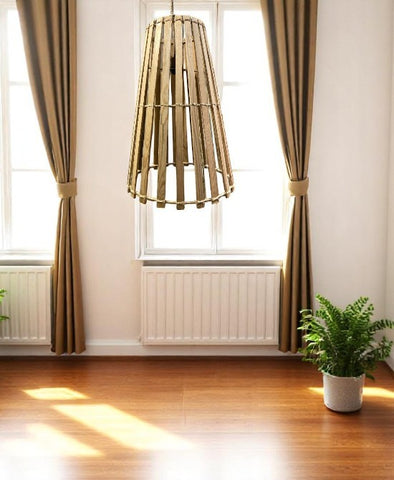 Suspension LANTERNE Bois H50xD36cm