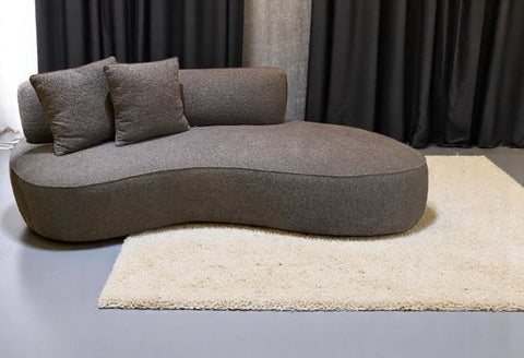 Canapé SONIA Bouclettes Anthracite 230x90xH85cm