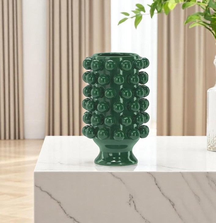 Céramique de Décoration GRAPPA Verte ATHEZZA  Ø24.5x40 cm