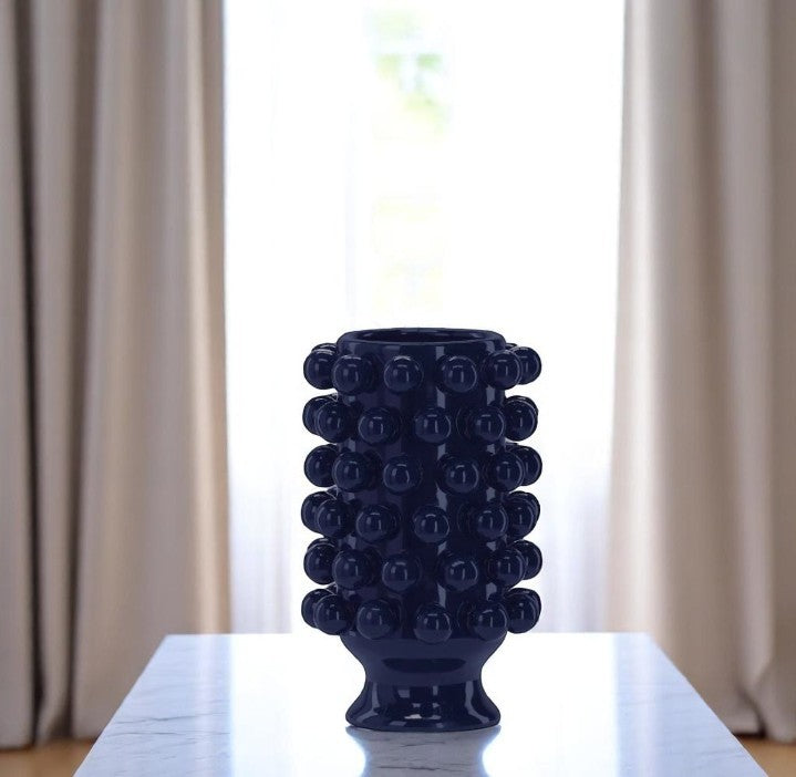 Céramique de Décoration GRAPPA Bleu Ø24.5xH40 cm