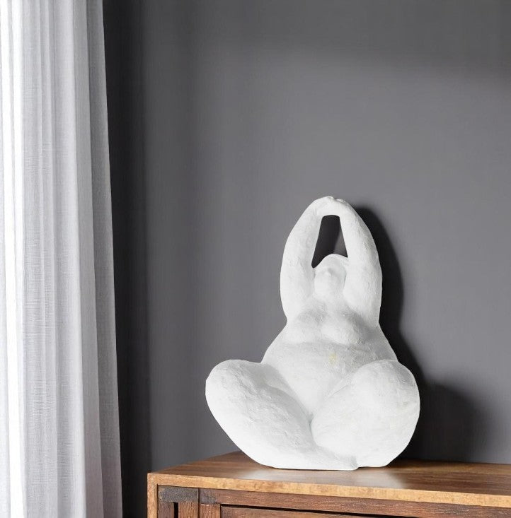 Statue SUMETTE Tailleur Blanche ATHEZZA 20x15xH25 cm
