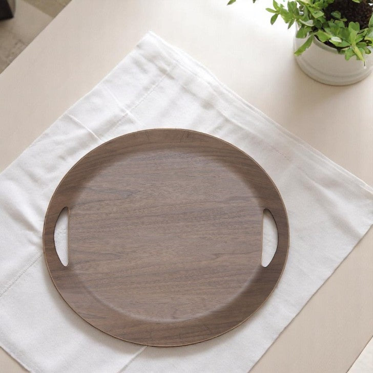 Plateau OVALE Brun 46x41 cm