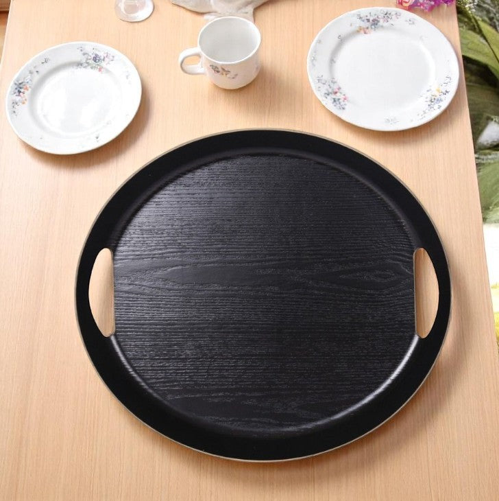 Plateau OVALE Noir 46x41 cm