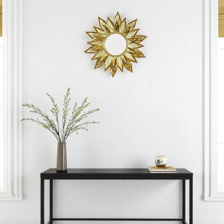 Mirror Sunflower Gold Ø47 cm