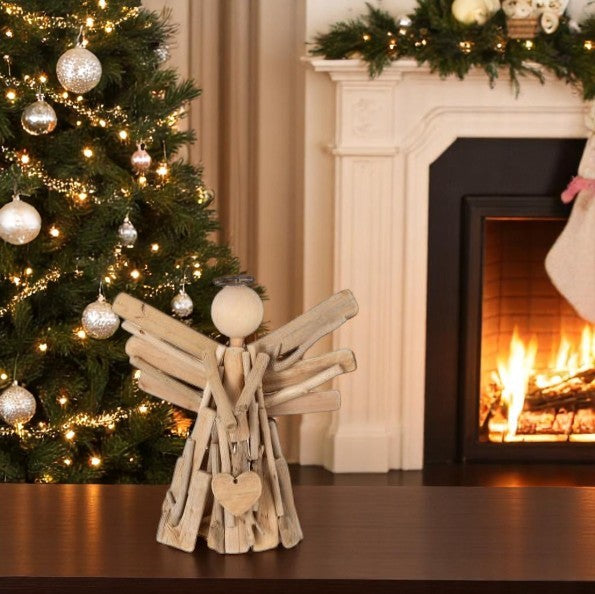 ANGE+COEUR BRANCHE L 32x15x30cm