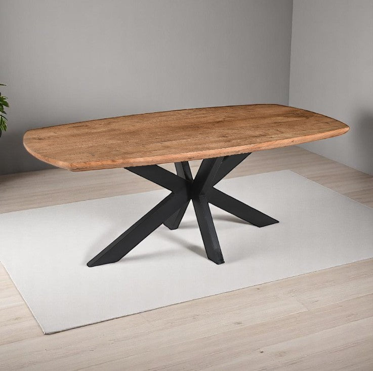 Table REPAS Ellipse SLOT acacia 250x100xH76cm