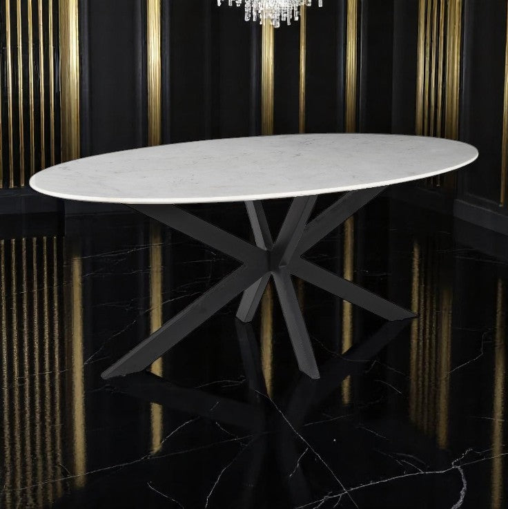 Table REPAS Ovale FRED marbre D180x100xH76cm