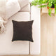Coussin Lin Charbon 45x45cm