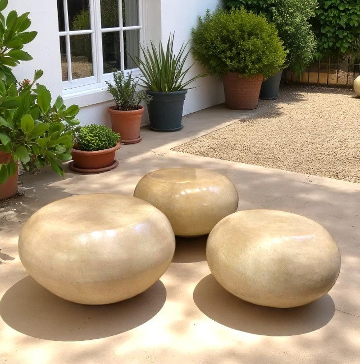 Table basse GALET Tadelakt S D50xH30cm