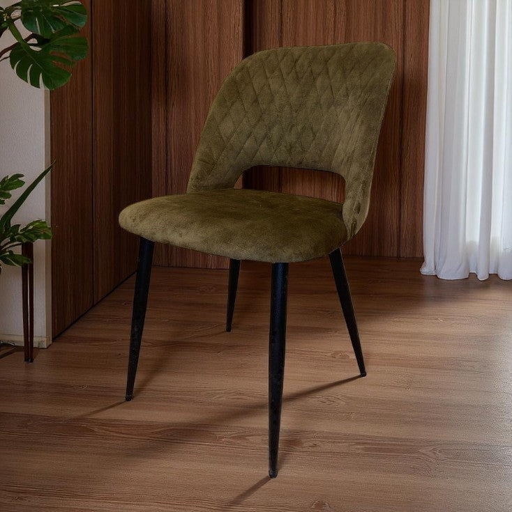 Chaise ROMA Velours Mousse 48x50xH82cm