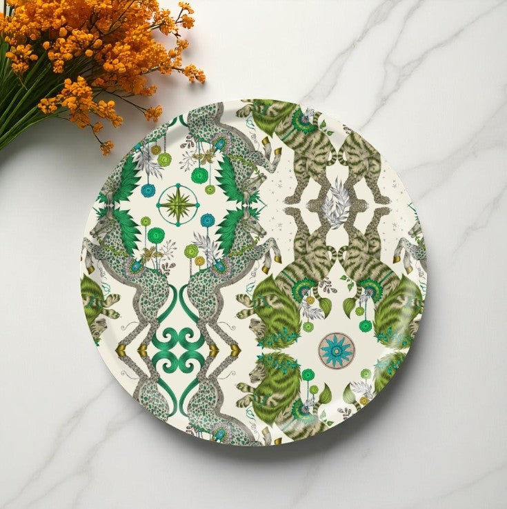 PLATEAU Ø 39cm Caspian/lime