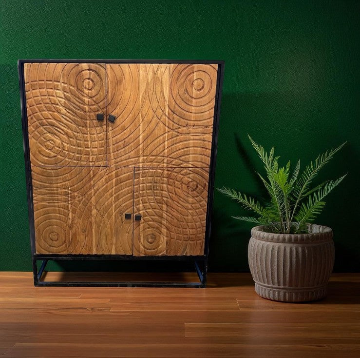 Bahut CIRCLO 4 portes 95x40xH120cm