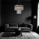 Lustre RIVOLI double NOIR d60 h84
